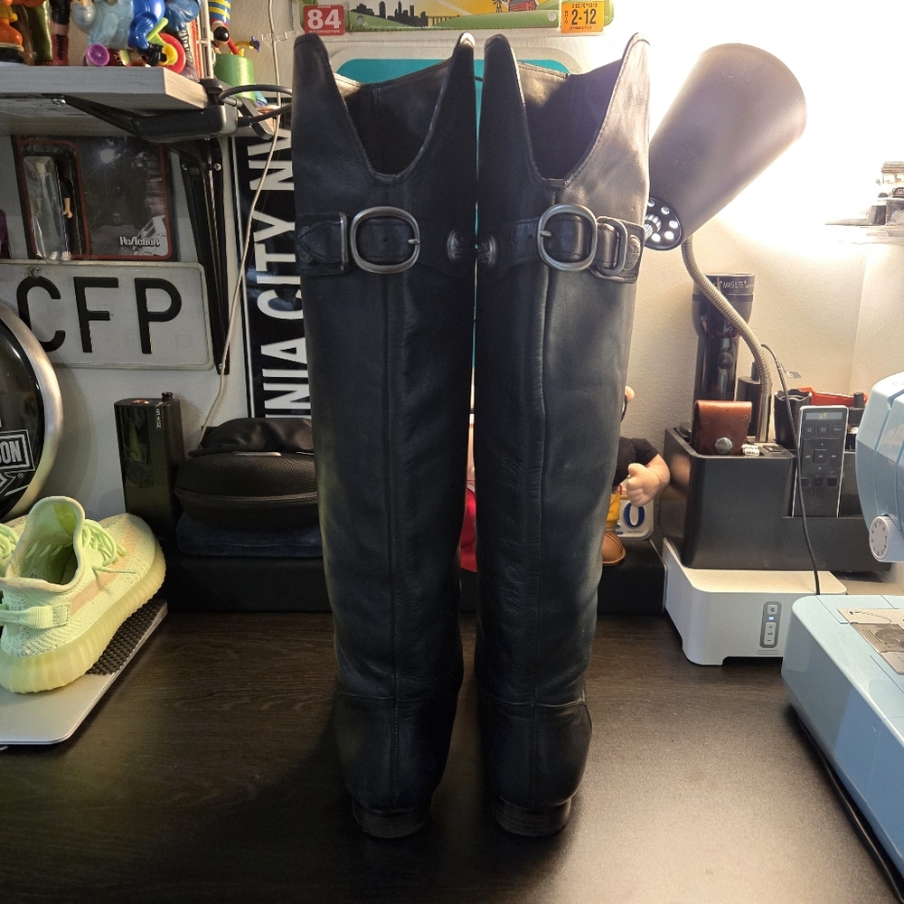Coach Benita Tall Riding Boots Black Size 9 - Picture 10 of 11